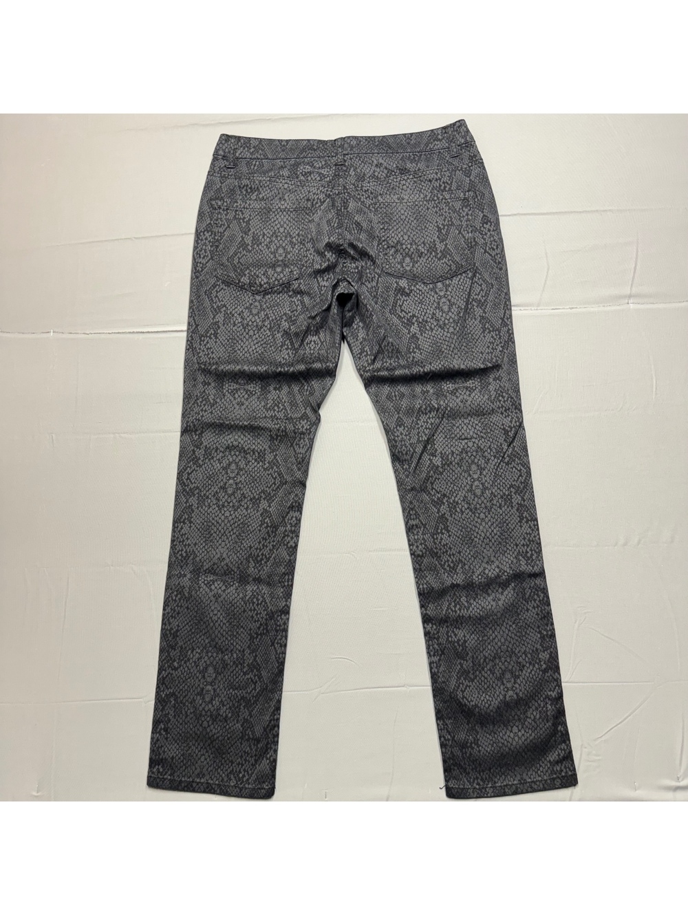 Liverpool Womens Beatles Snakeskin Print Pants Size 12 Gray Python Stretch - Picture 7 of 11